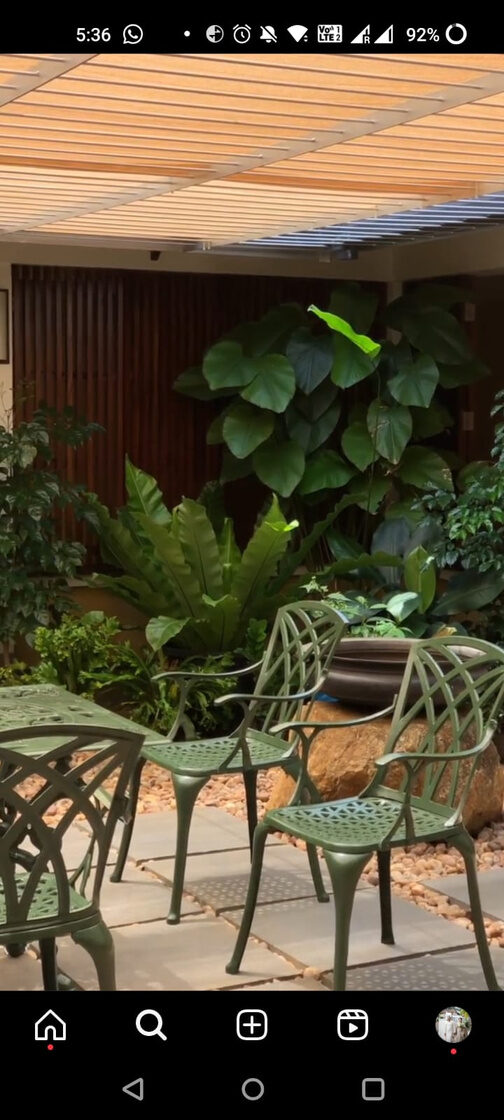 Cast aluminium chairs and tables for residences at Kottayam and Muvattupuzha